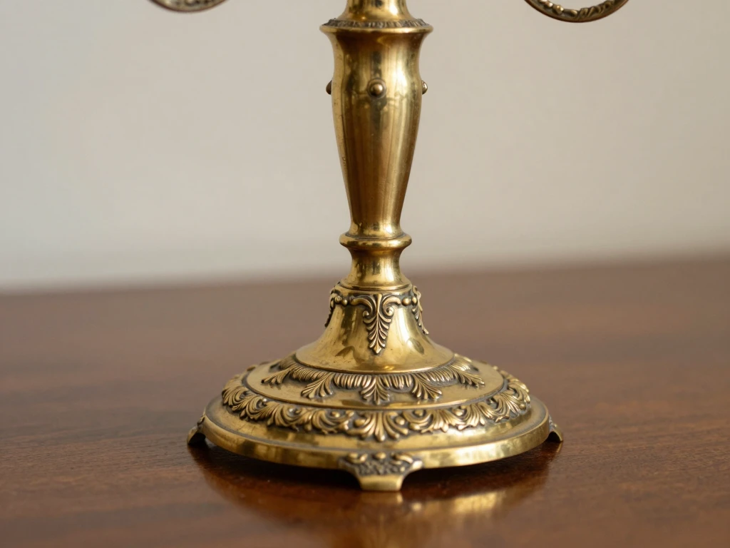 Glaxyronoimlox elegant brass candle holder